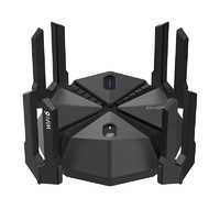 Ruijie 銳捷 天蝎X60 PRO 雙頻6000M 家用千兆Mesh路由器 Wi-Fi 6 黑色 單個(gè)裝