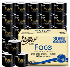 C&S 潔柔 有芯卷紙 黑Face4層140克*30卷 