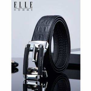 ELLE HOMME 男士頭層牛皮鱷魚紋自動扣皮帶 902031