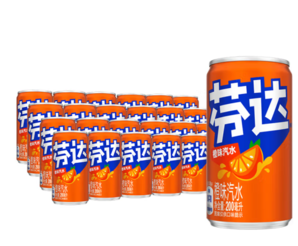 Fanta 芬達(dá) Coca-Cola 可口可樂 芬達(dá)橙味汽水200ml*24罐