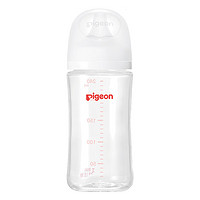 Pigeon 貝親 玻璃奶瓶 自然實(shí)感第3代 嬰兒奶瓶 240ml  AA187 M號(hào)3個(gè)月以上