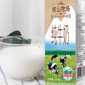 Huishan 輝山 牧場純牛奶200ml24盒