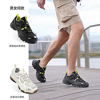 TOREAD 探路者 戶外運動徒步鞋登山鞋男透氣休閑鞋 巖石黑綠色男-TFAABM81718-24年