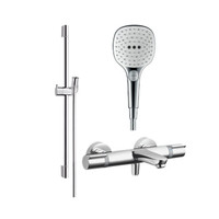 hansgrohe 漢斯格雅 飛雨系列 26521407+15348007+27611007 恒溫下出水浴缸龍頭套裝