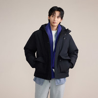 new balance 男款保暖連帽鴨絨羽絨服 AMJ43359