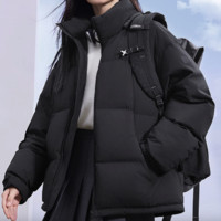 某東京造 羽絨服男女冬季防風(fēng)防水外套 輕松羽絨 黑色 L