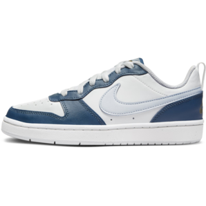 耐克（NIKE）官方男女童COURT大童運(yùn)動(dòng)鞋舒適低幫板鞋冬季復(fù)古BQ5448 121山峰白/白金色/纈草藍(lán)/圣綠 40碼