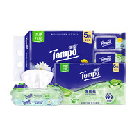 Tempo 得寶 濕廁紙洋甘菊濕紙巾+蘆薈濕廁紙 40片*5包+40片*6包