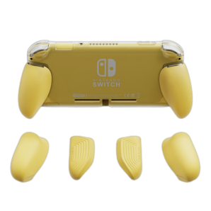 Skull & Co.適用于Switch Lite 透明保護(hù)殼 骷髏skullnco  人體工學(xué)設(shè)計(jì) 三對(duì)握把 GC系列 簡裝：GC-Lite款【經(jīng)典黃】