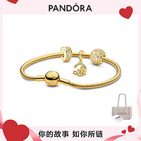 PANDORA 潘多拉 天使與流星手鐲 18k金