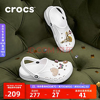 crocs 卡駱馳 洞洞鞋貝雅男鞋女鞋輕便耐磨一腳蹬拖鞋休閑鞋10126 白