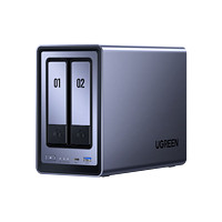 UGREEN 綠聯(lián) 私有云 DXP2800 8GB 雙盤(pán)位NAS網(wǎng)絡(luò)存儲(chǔ) 配酷狼硬盤(pán)（8TB*2）