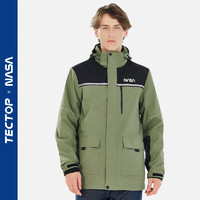 TECTOP 探拓 沖鋒衣男三合一兩件套登山服 防風(fēng)保暖防寒戶外服 男款野營(yíng)綠 XL