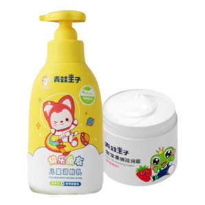 青蛙王子（FROGPRINCE）兒童嬰兒護(hù)膚霜寶寶面霜補水保濕霜潤膚乳身體乳秋冬防干裂護(hù)手霜 【草莓+鮮奶】滋潤面霜51g*2瓶