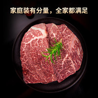 LONGJIANG WAGYU 龍江和牛 國(guó)產(chǎn)和牛原切A3嫩肩牛排 3片/盒 共450g