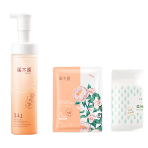 溪木源山茶花氨基酸 潔面泡沫150ml*2+補充裝155ml*2