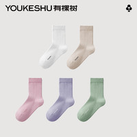 YOUKESHU 有棵樹 7A抗菌中筒棉襪