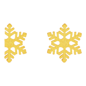 周六福黃金耳釘女浪漫仙雪足金耳飾生日禮物計價A0912072約0.97g一對