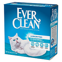EVER CLEAN 鉑鉆 藍(lán)白標(biāo) 膨潤(rùn)土貓砂 11.3kg 無(wú)香