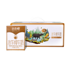 奶中珍品，百菲酪 4.0g乳蛋白 水牛純奶 200mL*20盒*2箱