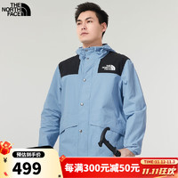 THE NORTH FACE 北面 沖鋒衣男女裝2024秋季新款上衣戶外運動透汽休閑防風(fēng)梭織夾克外套 QEO/藍(lán)色