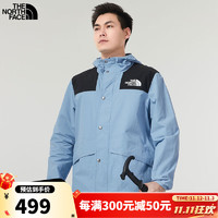 THE NORTH FACE 北面 沖鋒衣男女裝2024秋季新款上衣戶外運(yùn)動(dòng)透汽休閑防風(fēng)梭織夾克外套 QEO/藍(lán)色