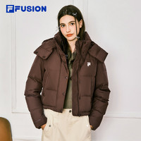 FILA 斐樂(lè) FUSION斐樂(lè)潮牌羽絨服女2024冬裝新款時(shí)尚休閑上衣寬松外套