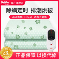 RAINBOW 彩虹 生活電熱毯雙人雙控調(diào)溫開關除螨宿舍家用排潮床墊不漏電褥子 單人