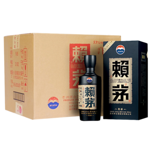 賴茅茅臺(tái) 賴茅 傳承藍(lán) 53度 500ml*6瓶 整箱裝醬香型白酒 53%vol 500mL 6瓶