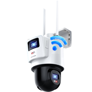 HIKVISION?？低暉o(wú)線雙攝像頭室外WiFi云臺(tái)360度無(wú)死角全彩夜視800萬(wàn)手機(jī)遠(yuǎn)程防水雙向語(yǔ)音球機(jī)3Q144MZ