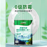 乳膠漆內(nèi)墻凈味竹炭防霉易擦洗二合一墻面漆室內(nèi)油漆涂料 18L