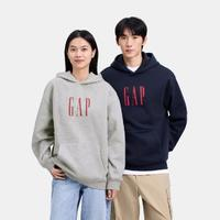 Gap 蓋璞 男士印花字母logo抓絨連帽衛(wèi)衣 660088