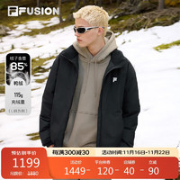 FILA 斐樂 FUSION斐樂潮牌羽絨服男2024冬季時(shí)尚保暖寬松立領(lǐng)外套