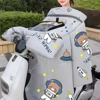 喵滿分 精選兒童親子款電動摩托車擋風(fēng)被冬季加絨加厚電瓶電車