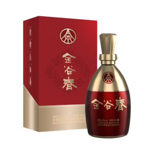 五糧液股份出品 52度純糧釀造 濃香型 優(yōu)質(zhì)白酒 喜宴送禮 52度 500mL 2瓶 金谷春禮盒裝