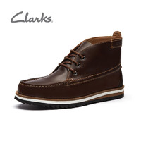 Clarks 其樂 男士秋冬牛皮戶外靴工裝靴男時尚潮流舒適男靴261621967 40