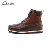 Clarks 其樂 男士秋冬齒輪鞋馬丁靴潮流男系帶圓頭時尚工裝靴261623067 43