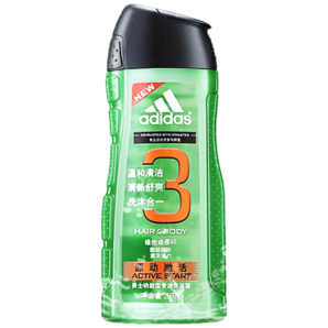 阿迪達斯 （adidas）男士源動激活香波沐浴露250ml功能型香波沐浴露