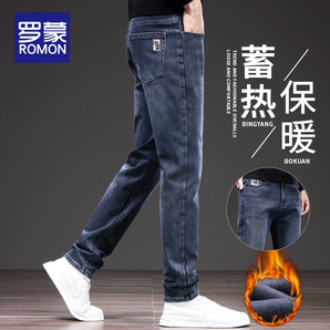 Romon 羅蒙 男士休閑直筒牛仔褲