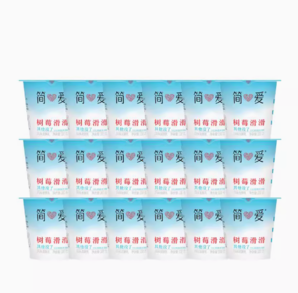 百億補(bǔ)貼！簡愛 酸奶滑滑 無添加低溫酸奶 樹莓味100g*18杯