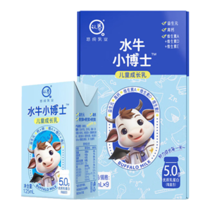 認(rèn)養(yǎng)小博士吃甘蔗的水牛調(diào)制乳125mL×9盒高鈣兒童牛奶天然寶寶愛喝