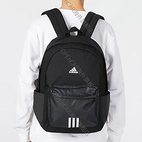 adidas 阿迪達斯 雙肩包男女包百搭休閑包大容量書包HM9146 黑色 HG0348