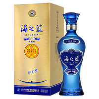 YANGHE 洋河 海之藍52度520ml*1瓶旗艦版綿柔濃香型白酒純糧釀造 官方自營