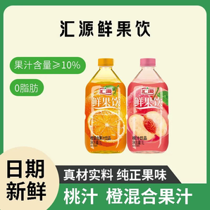 匯源 鮮果飲 橙混合味1L*3瓶+桃子味1L*3瓶 共6瓶