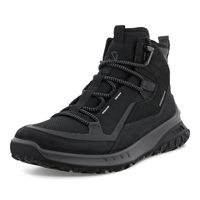 ecco 愛(ài)步 男式 超級(jí)地形防水中幫 登山靴 踝部高度 Black 8-8.5