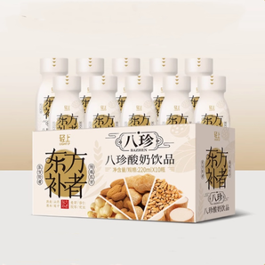 輕上&東方補(bǔ)者 猴頭菇八珍酸奶 220ml*10瓶