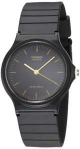 CASIO 卡西歐 男士黑色樹脂手表 MQ24-1E