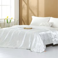 KING SILK 錢皇 鎏金親膚細(xì)膩被100%桑蠶絲 冬暖被 6斤 200*230cm 白色