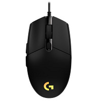 logitech 羅技 G）G102二代游戲鼠標有線RGB炫彩燈光吃雞設(shè)計自定義宏編程傳感器FPS賽博朋克輕量化鼠標電競鼠標 G102二代(黑色)+鼠標墊