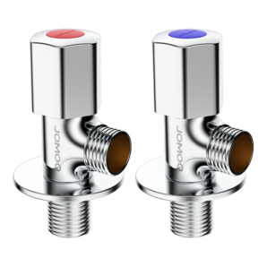 九牧（JOMOO）角閥銅加厚三角閥冷熱八字閥馬桶熱水器角閥止水閥門開關廚衛(wèi)配件 2只裝【1冷1熱】